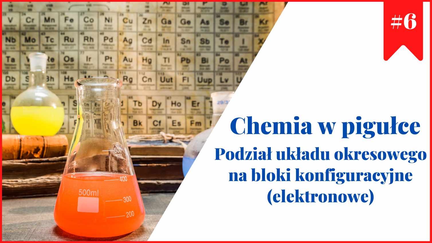 Informacja o filmie z serii Pigułka chemiczna pod tytułem Podział układu okresowego na bloki konfiguracyjne (elektronowe).